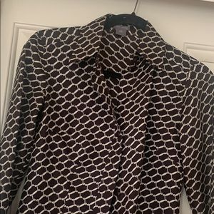 100% silk shirt button down Ann Taylor